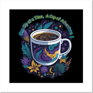 One Sip at a Time: A Cup of Adventure Posters and Art